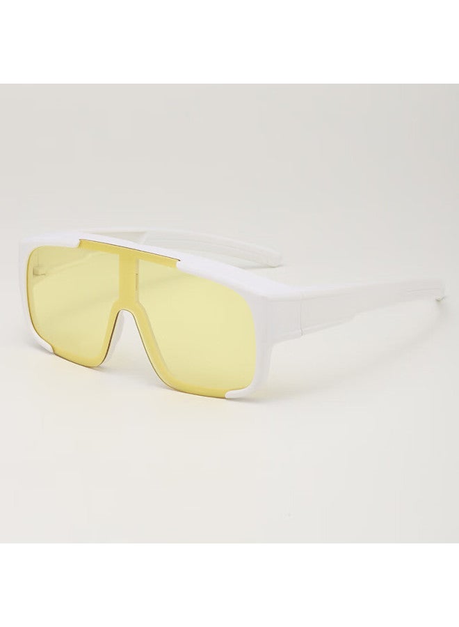 LOVECRAFT Cycling Goggles 1622-White Frame Night Vision Lens Myopia Goggles Outdoor Windproof Goggles Eye Protection Goggles - Image 2
