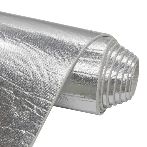 Fourub Automotive High Temperature Resistant Heat Shield Mat Aluminum Foil Ceramic Fiber Material Up to 2280℉ for Thermal Protection(None Adhesive-1/4" X 15" X 24") - Image 1