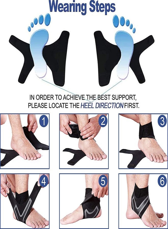 Leeonz Ankle support strap for men and women, Breathable ligament injury ankle brace for sports Pain relief ankle protection guard (1Pair, L) - Image 3