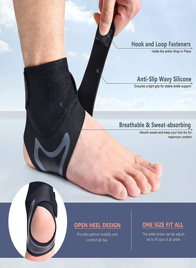 Leeonz Ankle support strap for men and women, Breathable ligament injury ankle brace for sports Pain relief ankle protection guard (1Pair, L) - Image 5