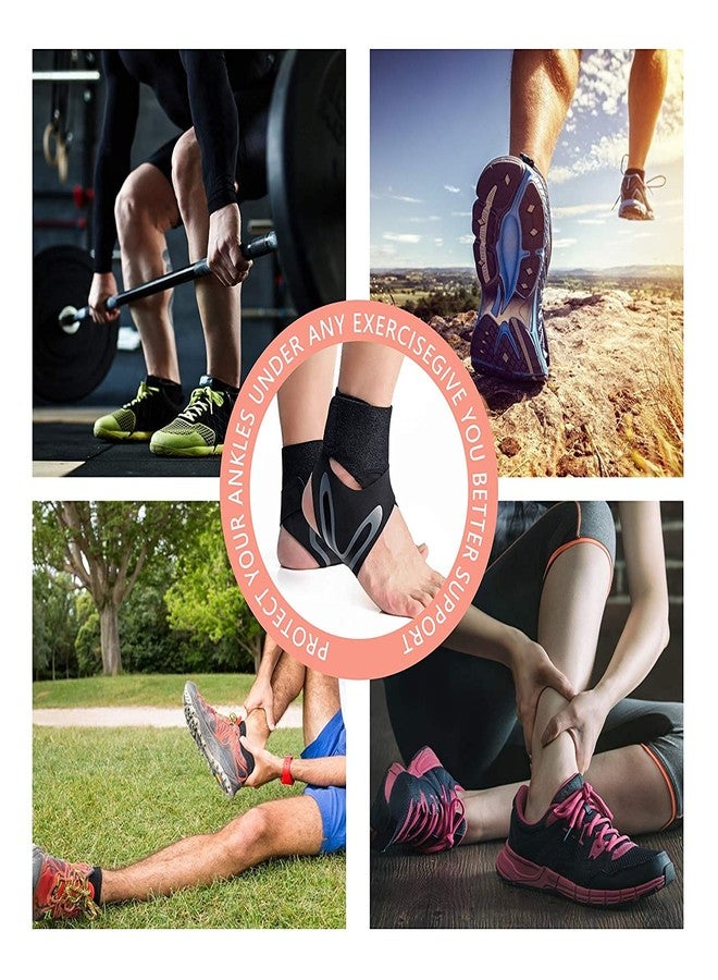 Leeonz Ankle support strap for men and women, Breathable ligament injury ankle brace for sports Pain relief ankle protection guard (1Pair, L) - Image 2