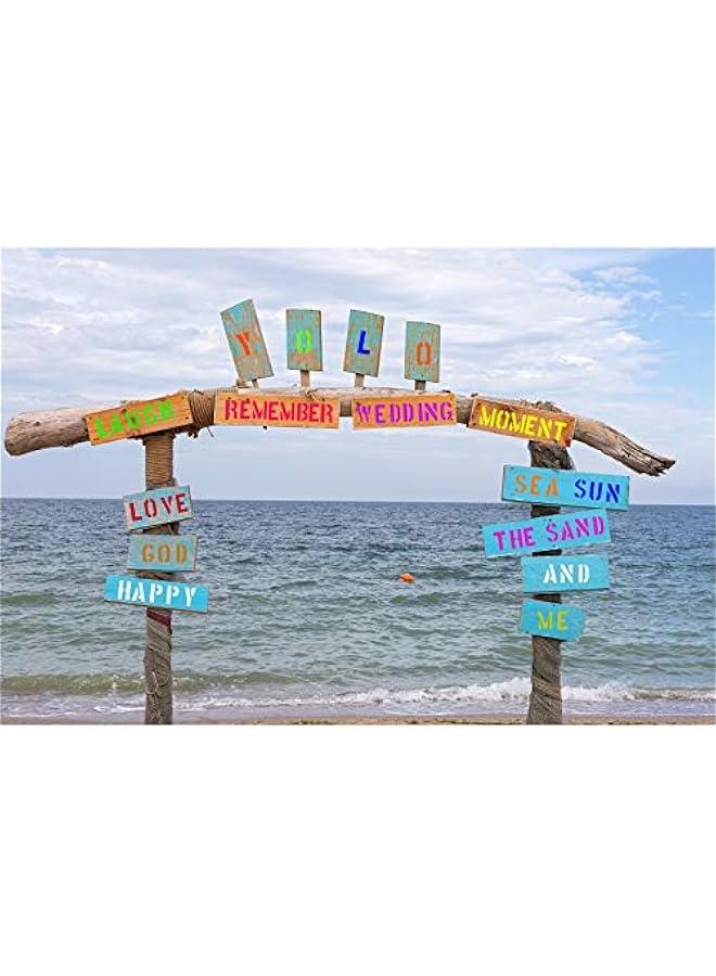 Arabest 153 Pcs 2 Inch Letter Stencils Number Symbol Painting Stencil Set Reusable Plastic Alphabet Painting Templates Interlocking Kit for Wood Wall Fabric Door Craft DIY Art Projects  - Image 5