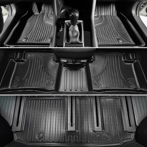 TTX LIGHTING Floor Mats & Cargo Liner & Backrest Mat Fit for 2022-2025 Mitsubishi Outlander (Not Fit PHEV or Sport Models) : Custom Fit All Weather TPE Car Floor Liners - Image 2