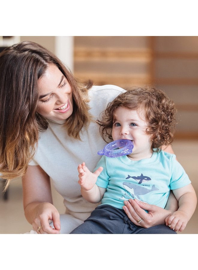 Nuby IcyBite Teethers for Teething Relief - Soft BPA-Free Baby Teething Toy - 3+ Months - Ocean Rings - Image 2