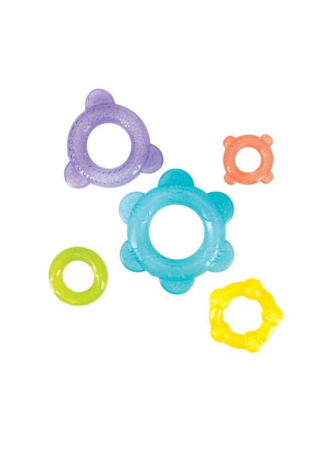 Nuby IcyBite Teethers for Teething Relief - Soft BPA-Free Baby Teething Toy - 3+ Months - Ocean Rings - Image 4
