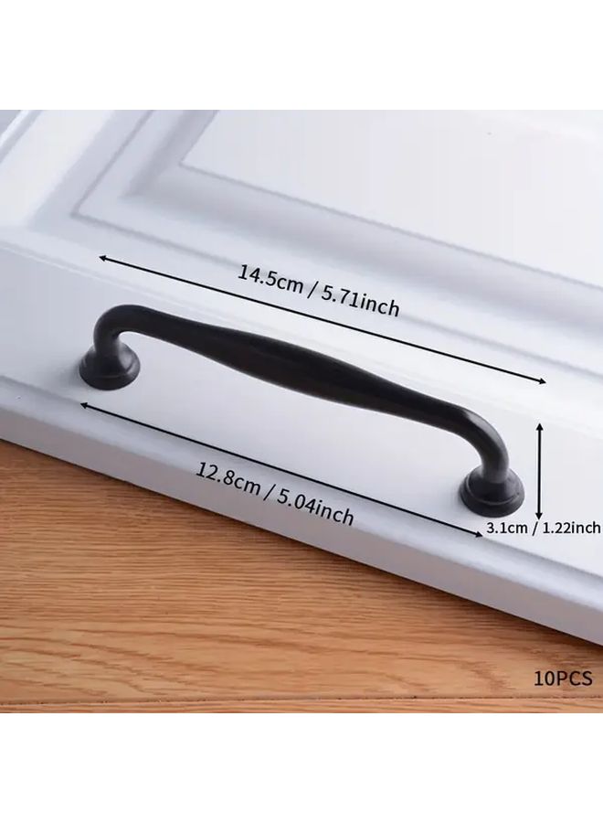 Black Matte Aluminum Cabinet Handles 96mm Hole Spacing 10 Pack - Image 4
