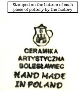 Polish Pottery Gallery Polish Pottery Plate  SaladDessert 7 34  Winter Viola - Image 4