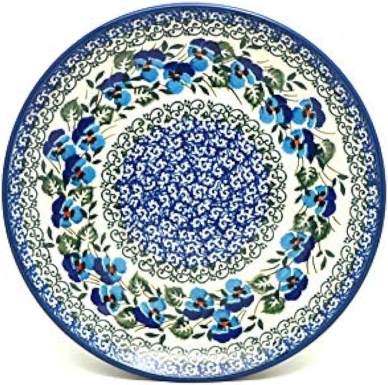 Polish Pottery Gallery Polish Pottery Plate  SaladDessert 7 34  Winter Viola - Image 1