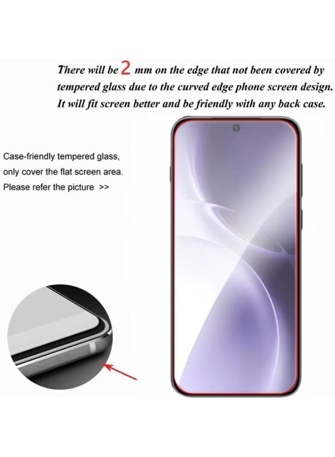Muzz Screen Protector Compatible With Vivo X300 HD Full Coverage Easy Installation Round Edge Scratch Resistant Bubble Free 9H Hardness Premium Quality Tempered Glass Film Transparent - Image 3