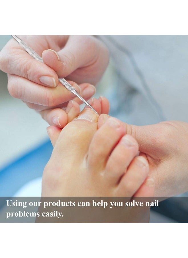 Mudder - 6 Packs Ingrown Toenail File Double Sided Toenail Lifter One Side Flat And One Side Curved Stainless Steel Toenail Pedicure Tools - Image 1