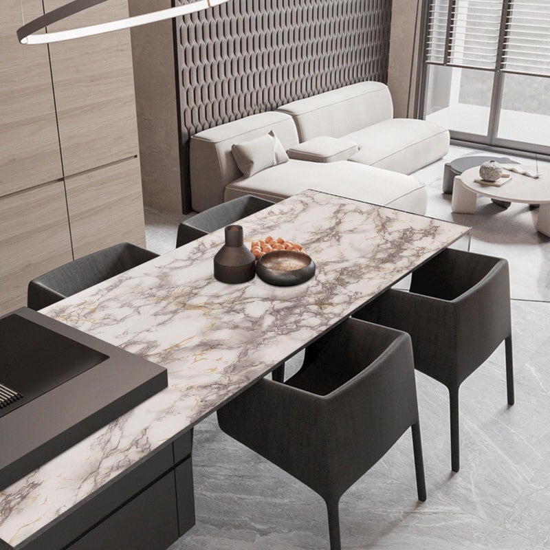 Decoroom 17.71"x118" Marble Contact Paper for Countertops, Glossy Peel and Stick Countertops, Granite Marble Wallpaper for Kitchen and Bathroom Cabinets Vinyl Film Self Adhesive Removable - Image 4