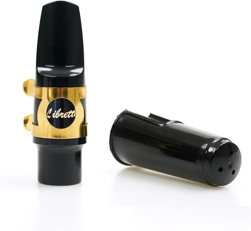 Libretto Alto Saxophone Mouthpiece Kit, Giftable Standard Mouthpiece Set: ABS Mouthpiece, Plastic Cap, Gold Lacquered Ligature. Finely Designed for Beginner and Student - Image 1