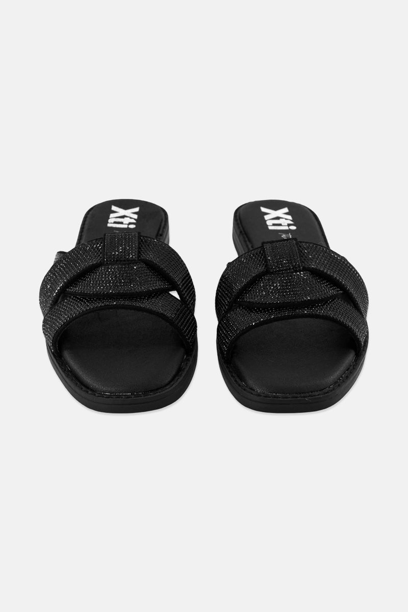 Xti Women Slip On Sandals, Black - Image 4