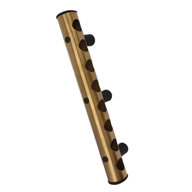 8 Holes Stainless Steel Wall Mounted Wine Rack Wall Bar Wine Bottle Rack Red Wine Storage Rack Gold - Image 1