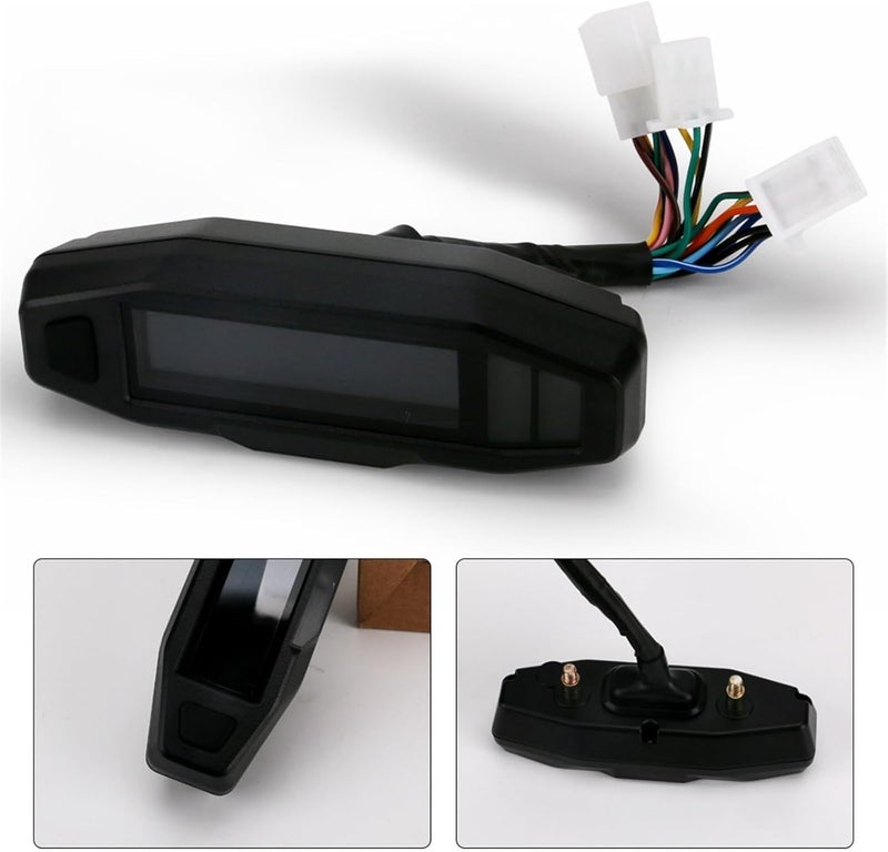 QASULER Universal Motorcycle LCD Digital Speedometer - Image 2