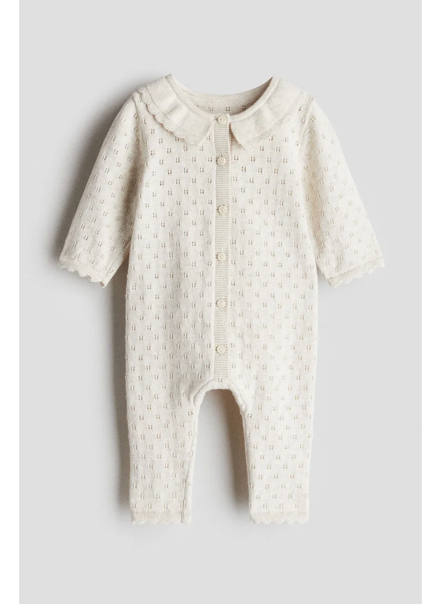 H&M Cotton-Knit Romper Suit