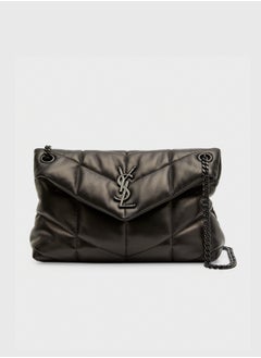 ایو سن لوران حقيبة كتف لوو بافر توي YSL من الجلد المبطن  - Image 1