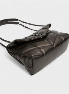 ایو سن لوران حقيبة كتف لوو بافر توي YSL من الجلد المبطن  - Image 2