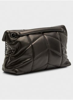 ایو سن لوران حقيبة كتف لوو بافر توي YSL من الجلد المبطن  - Image 4