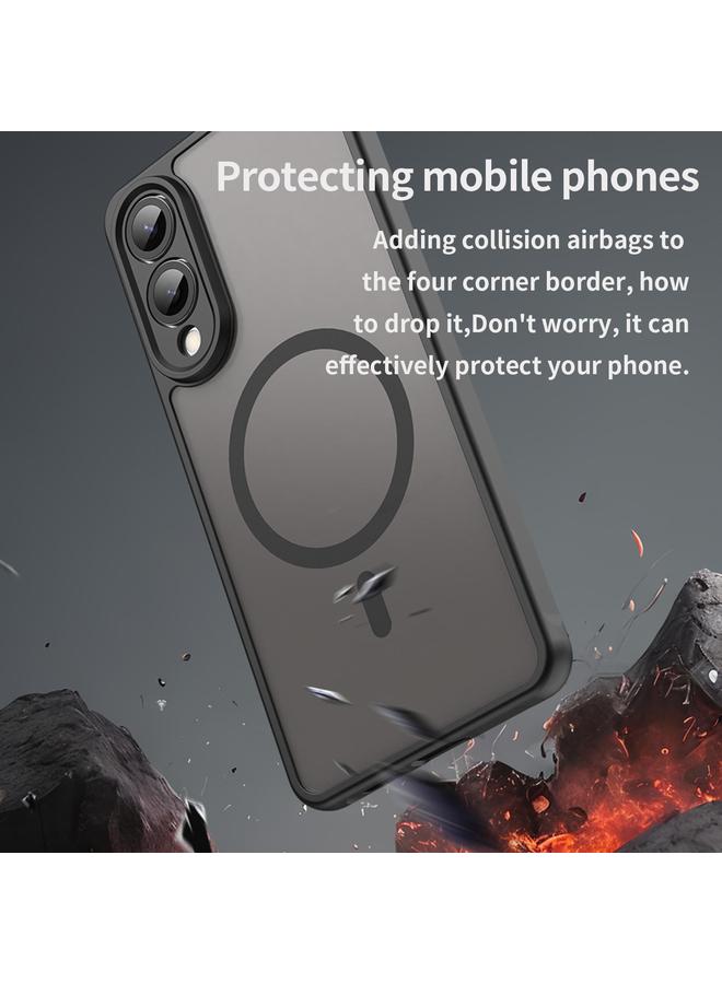 اس-توب جراب لهاتف Samsung Galaxy S25 Edge 5G Fan Dun Series TPU Hybrid PC Frosted Magsafe - Image 4