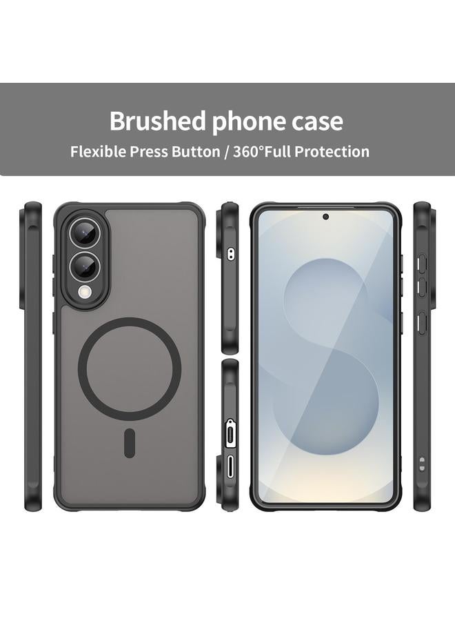 اس-توب جراب لهاتف Samsung Galaxy S25 Edge 5G Fan Dun Series TPU Hybrid PC Frosted Magsafe - Image 2