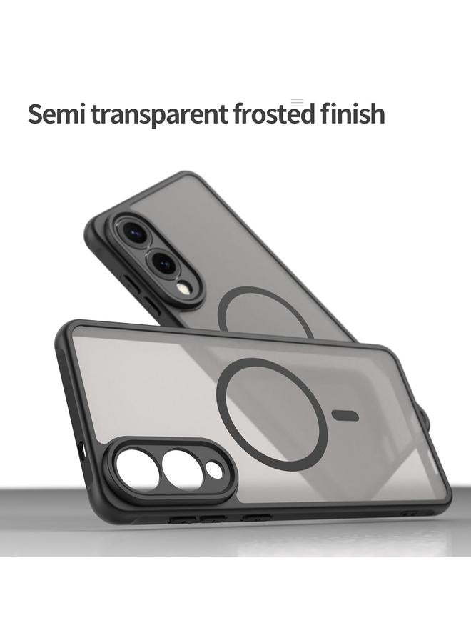 اس-توب جراب لهاتف Samsung Galaxy S25 Edge 5G Fan Dun Series TPU Hybrid PC Frosted Magsafe - Image 5