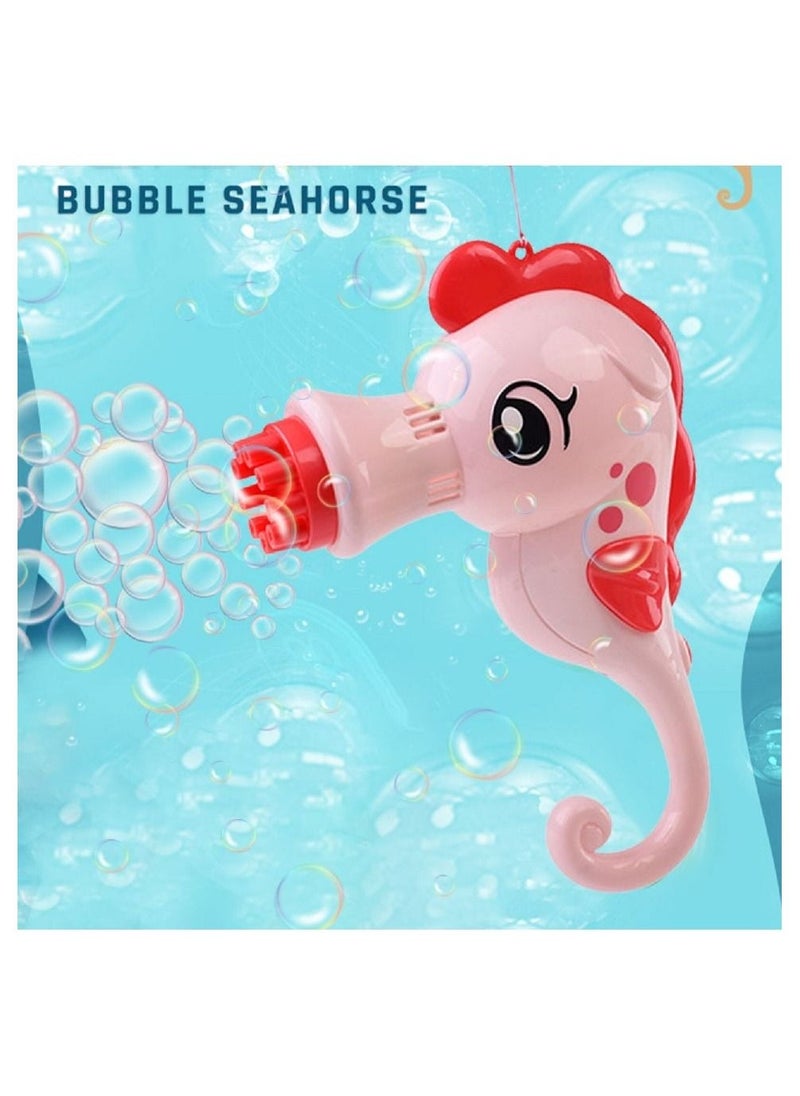 BEAUTY AMBITION Bubble Gun Blower Machine In Seahorse Shape Pink  - Image 2