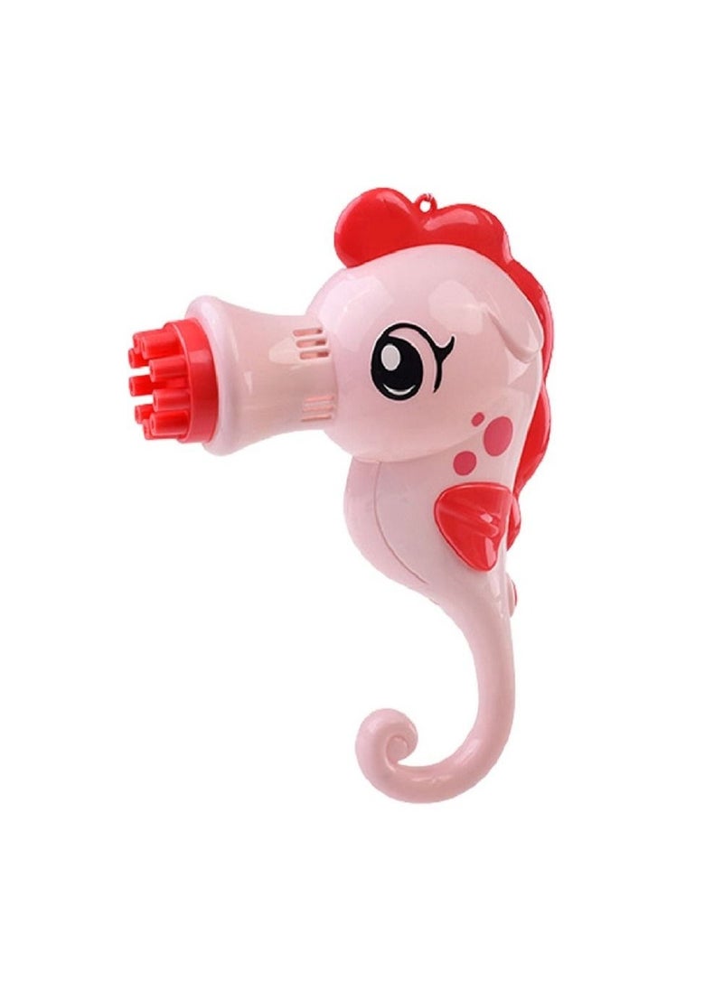 BEAUTY AMBITION Bubble Gun Blower Machine In Seahorse Shape Pink  - Image 1