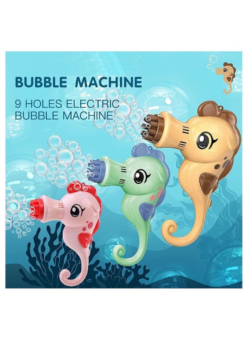 BEAUTY AMBITION Bubble Gun Blower Machine In Seahorse Shape Pink  - Image 3