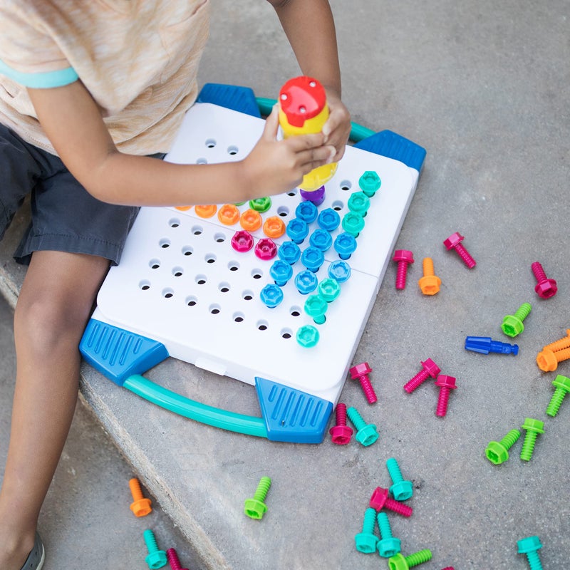 Educational Insights Design & Drill Take-Along Toolkit, 66 Piece Set with Drill Toy, Kids Drill Sets, STEM Toy, for Boys & Girls, Ages 3+ - Image 3