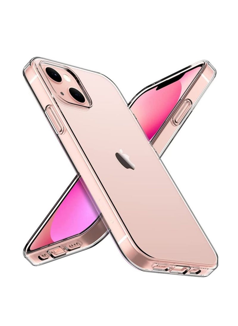 BORTONY iPhone 14 Case Cover Crystal Clear Shockproof Thin Silicone Yellowing-Resistant Slim Transparent Phone Case for Apple iPhone 14 (6.1 inch) Clear  - Image 1