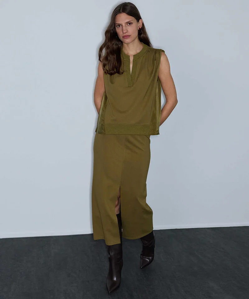 Ipekyol  Rib-Waist Midi Skirt for Women | Best Price UAE
