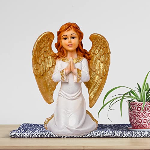 Newven Angel showpiece Idol Catholic Wall Decorative Christian Statues Figurine for Home Decor Craft Gifts for House Warming for Living Room (8 Inch) - Image 1