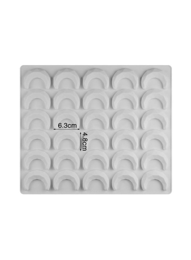 30 Cavity Moon Modeling Silicone Baking Mold Chocolate Fudge Making Mould DIY Cake Baking Decoration Making Silicone Baking Tray - Image 2