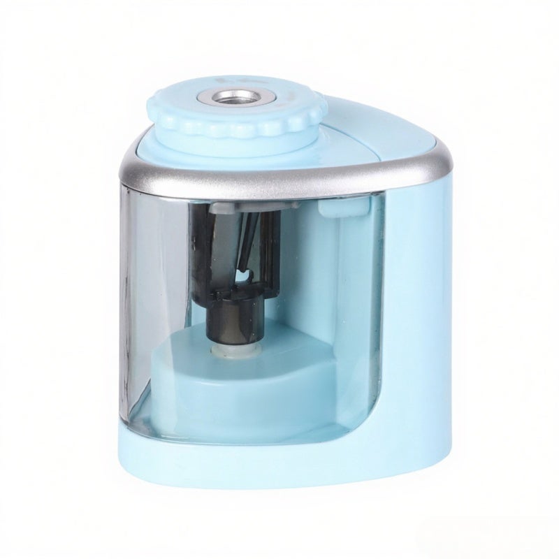 tenwin Electric Pencil Sharpener: Blue, Fast Efficient Sharpening, Compact Lightweight, 2 AA Battery Powered - Dual Manual Automatic Modes, Durable Wear-Resistant, Fits 6-8mm Pencils for Home, Artists, Stude - Image 1