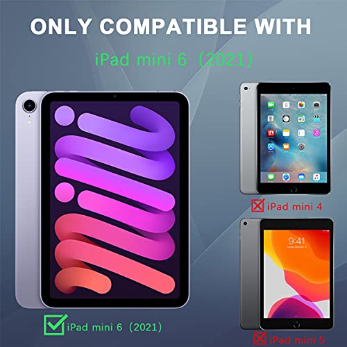 Neepanda Clear Case for iPad Mini 7 A17 Pro/Mini 6 with Pencil Holder, Supports 2nd Gen Apple Pencil Charging, Ultra Slim, Lightweight, Soft TPU Back Cover Skin for iPad Mini 7th/6th Generation - Image 2