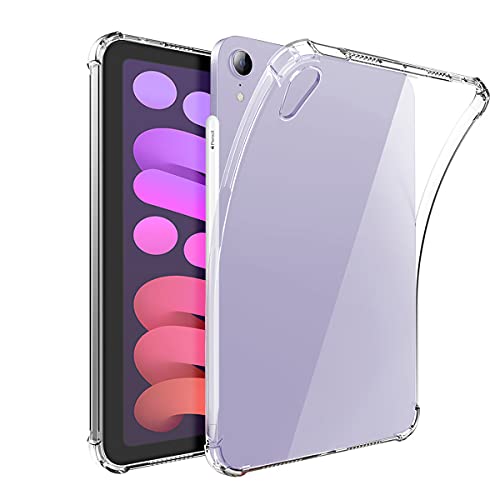 Neepanda Clear Case for iPad Mini 7 A17 Pro/Mini 6 with Pencil Holder, Supports 2nd Gen Apple Pencil Charging, Ultra Slim, Lightweight, Soft TPU Back Cover Skin for iPad Mini 7th/6th Generation - Image 1