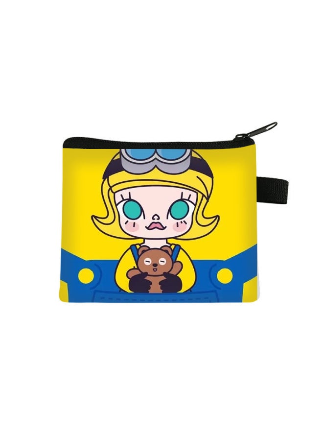 New Jasmine Cute Plush Coin Purse Children's Large Capacity Key Card Holder Student Mini Square Coin Purse