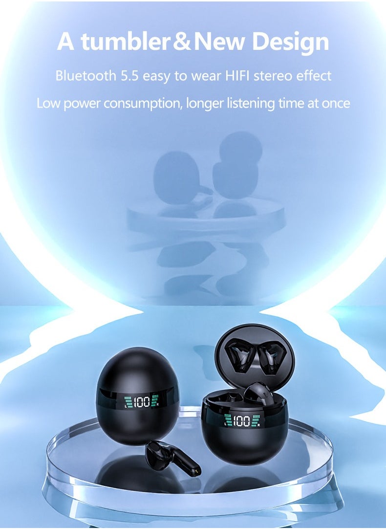 Generic - Wireless Headset Bluetooth 5.5 Full Wireless Bluetooth Headset, Bilateral Stereo Waterproof Light Touch Control, Type-C Charging - Image 1