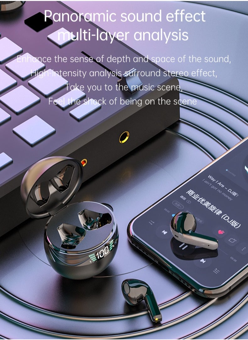 Generic - Wireless Headset Bluetooth 5.5 Full Wireless Bluetooth Headset, Bilateral Stereo Waterproof Light Touch Control, Type-C Charging - Image 1