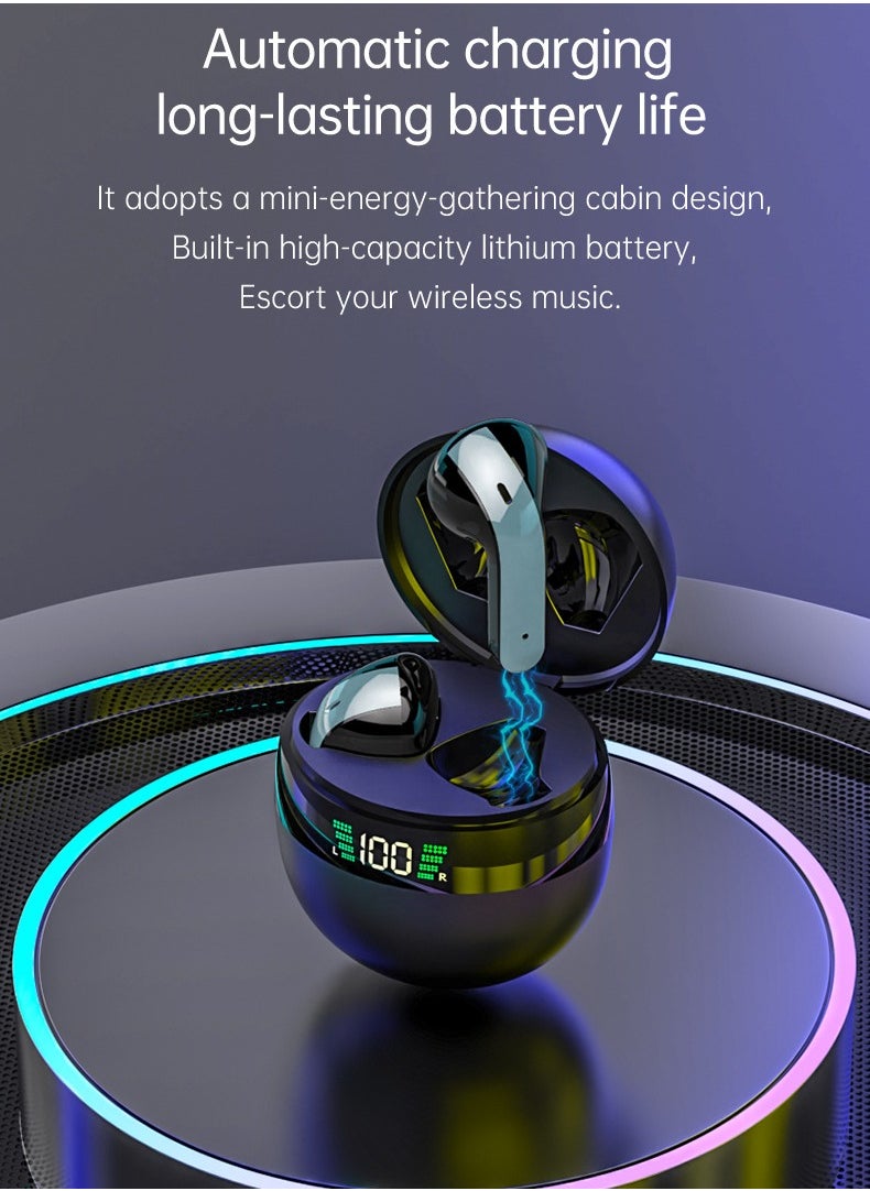 Generic - Wireless Headset Bluetooth 5.5 Full Wireless Bluetooth Headset, Bilateral Stereo Waterproof Light Touch Control, Type-C Charging - Image 1