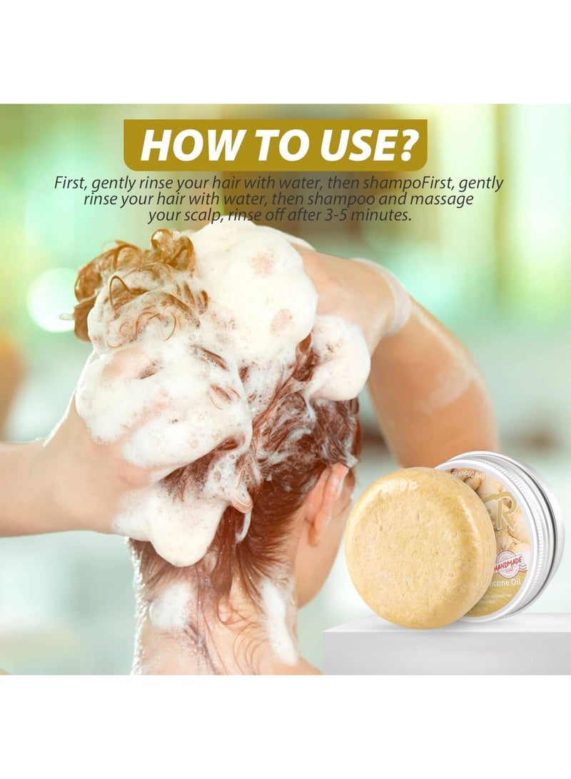 SOLARAE Ginger Hair Regrowth Shampoo Bar, 2 Pcs Natural Ginger Shampoo Bar, Anti Dandruff, Hair Loss Treatment, Promotes Hair Growth for All Hair Types - Image 3