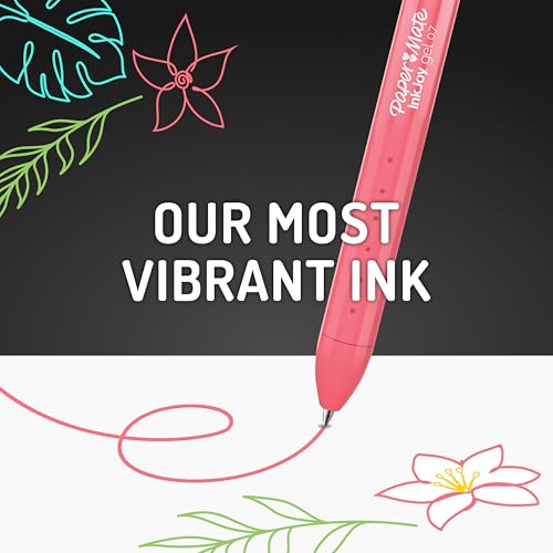 Paper Mate InkJoy Bright Pens, Gel Pens, Medium Point (0.7mm), Retractable, Assorted Brighter Colors, 10 Count - Image 4