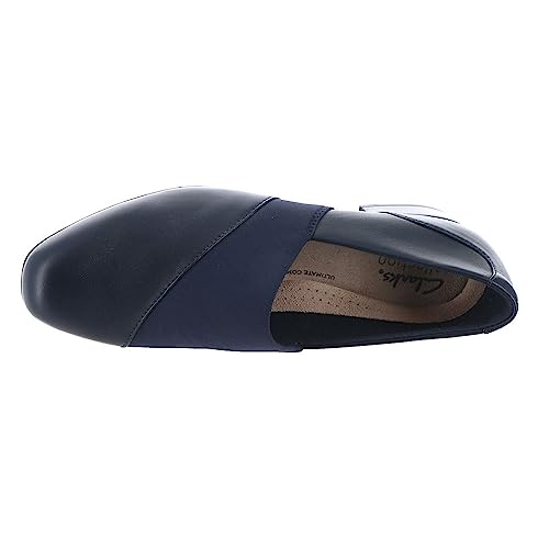 Clarks Blue's Juliet Gem Loafer, Navy Leather, 9.5 Wide US - Image 3