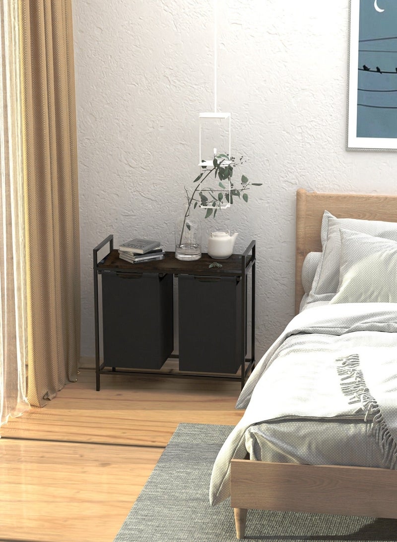 والالا سلة فارز الغسيل سلة الملابس القذرة مع 2 أكياس فارز قابلة للإزالة، سلة ملابس قائمة بذاتها، منظم ملابس، ألعاب للحمام وغرفة المعيشة، غرفة الغسيل، مساحة صغيرة - Image 5