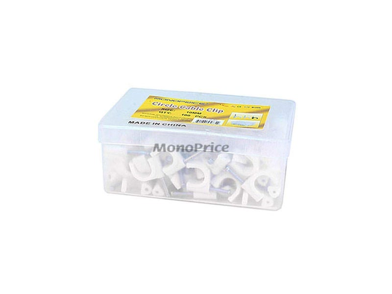 Monoprice Circle cable clips with steel nail, 10mm, 100pcs/Pack - Image 4