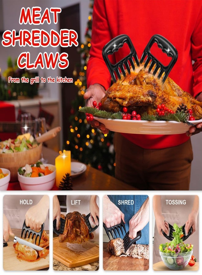 RINPIR 35pcs Deluxe Grilling Gifts Set for Birthday Christmas，Stainless Steel BBQ Accessories Kit for Men Dad, Professional Grill Tools Utensils with Scissors, Meat Claws in Aluminum Case Brown - Image 2