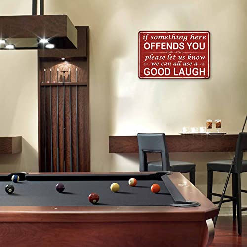 CrazySign Funny Bar Sign Man Cave Vintage Metal Sign If Something Here Offends You Sign For Garage Home Bar Wall Decor (246) - Image 4
