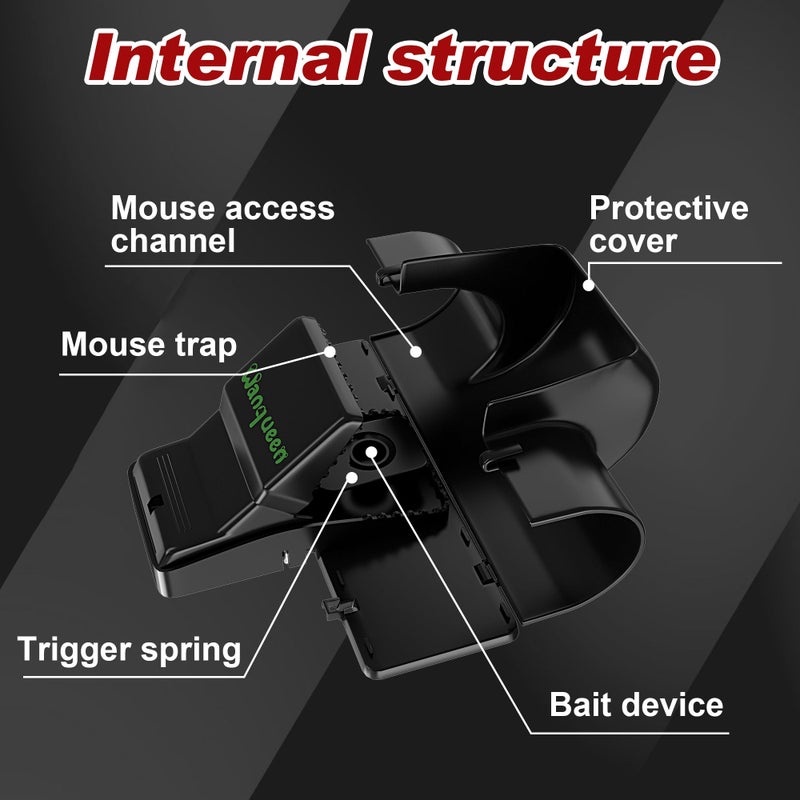 Wanqueen Reusable Rat & Chipmunk Traps, Prevents Accidental Triggering Mouse Trap, Tunnel Dual-Entry Squirrel Trap for Big Rats, Large Efficient Capture Device, Snap Traps for Humane Capture - Image 2