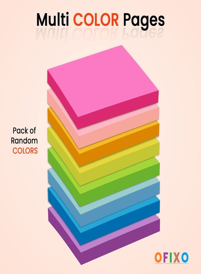 OFIXO Colorful 400 Sheets Memo Pad Note N Times Post Note Paper Free Stickers Post Sticky Notes Stationary (Multicolor) - Image 3
